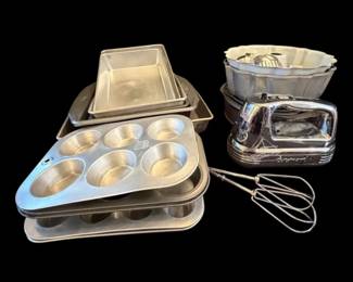 Baking Supplies Cake Pans, Cookie Cutters, Hand Mixer,  More