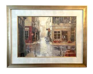  Side Street Bistro Framed Print by Marilyn Simandle