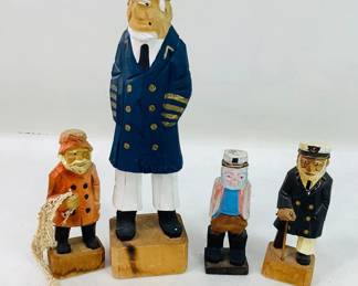 Carved Nautical Figures