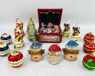 Limoge Trinket Boxes & Music Box