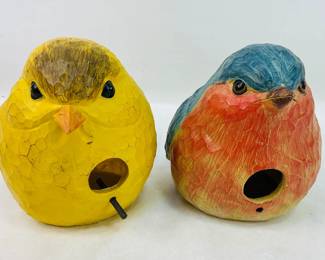 TII Collections Resin Hanging Bird Houses