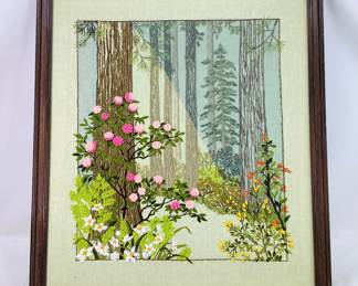 Vintage Crewel Embroidery/ Needlecraft Artwork