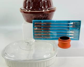 Bean Pot with Lid & Corning Ware