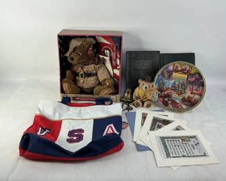 100th Anniversary Theodore Roosevelt Teddy Bear and Other USA Memorabilia