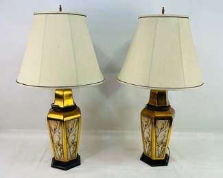 Vintage Table Lamps Chinoiserie-Style