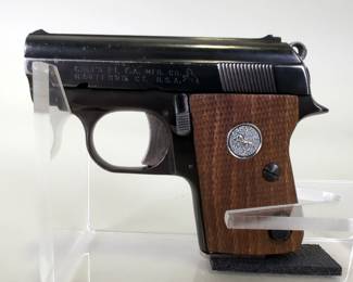 Colt Automatic .25 ACP Pistol SN# 0D101138, Paperwork, In Box