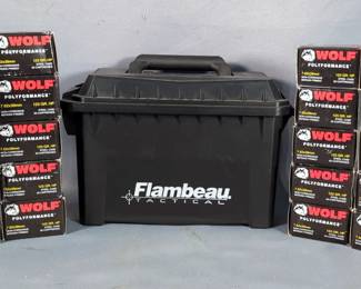 Wolf 7.62x39 Ammo, Approx 400 Rds, In Flambeau Ammo Can
