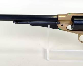 CVA/ A.S.M. Remington Model 1858 Army .44 Cal 6-Shot Black Powder Revolver SN# B77532, In Leather Holster With Belt And NRA Buckle