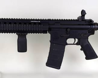 Smith & Wesson M&P-15 5.56 Nato Rifle SN# 10789, 3 Total Mags, Vertical Grip, Adjustable Stock, Flip Up Peep Sights