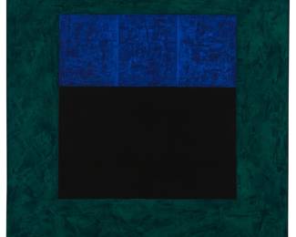 2302
Ned Evans
(b. 1950)
"Dirge," 1979
Acrylic on canvas
Signed, titled, and dated verso: N Evans 1979
48" H x 43" W
Estimate: $700 - $900