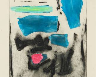 2285
Esteban Vicente
(1903-2001)
Untitled
Etching and aquatint in colors on wove paper
Edition: 64/75
Signed and numbered in pencil in the lower margin: Esteban Vicente; with an unidentified blindstamp in the lower right margin corner
Plate: 16.625" H x 11.875" W; Sight: 19.75" H x 15" W
Estimate: $300 - $500