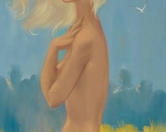 2347
Igor Pantuhoff
(1911-1972)
Woman in a field
Oil on canvas
Signed lower right: Igor
40" H x 20" W
Estimate: $500 - $700