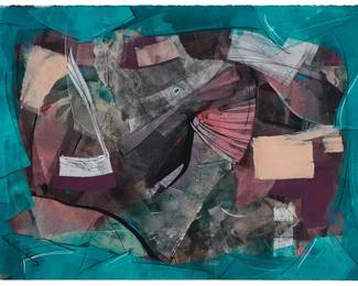 2296
Aaron Hequembourg
(20th Century)
Abstract
Acrylic on paper
Signed lower left: Aaron Hequembourg
Sheet: 20.75" H x 29.5" W
Estimate: $500 - $700