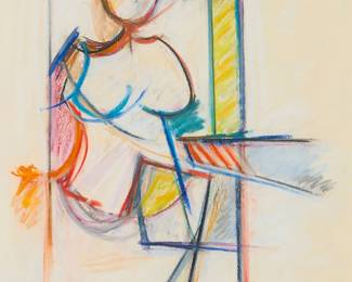 2313
Arnold Chanin
(b. 1934)
Abstract figure, 1977
Pastel on paper
Signed and dated lower right: A. Chanin / June 1977
Sight: 23.5" H x 18.5" W
Estimate: $400 - $600