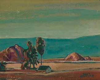 2014
Dana Bartlett
(1882-1957)
Coastal view with house and rocks
Oil on canvas laid to board
Signed lower right: Dana Bartlett
14" H x 18" W
Estimate: $600 - $800