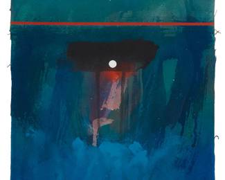 2298
Robert Kaupelis
(1928-2009)
Untitled
Oil on unstretched canvas
Signed lower right: R. Kaupelis
14" H x 11" W (irreg.)
Estimate: $300 - $500