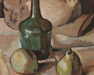 2167
Jonathan Hartley Folliott Scott
(1914-1995)
Still life
Watercolor and gouache on board
Signed lower right: Jonathan Scott
Sight: 19.5" H x 16" W
Estimate: $500 - $700