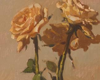 2153
John C. Traynor
(b. 1961)
"Roses," 1994
Oil on board
Signed and dated lower right: John C. Taylor 94; titled by repute
13.75" H x 10.75" W
Estimate: $400 - $600
