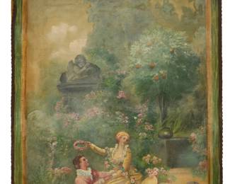 2327
Early 20th century
"The Progress of Love: The Lover Crowned," after Jean-Honore Fragonard
Oil in canvas
Indstinctly signed lower left
52.5" H x 28.25" W
Estimate: $400 - $600