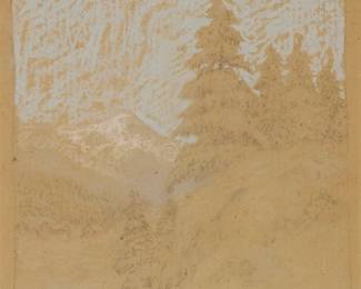 2123
William Henry Singer Jr
(1868-1943)
Norwegian winter landscape
Pastel on tan paper
Signed in pencil lower right: W.H. Singer Jr.
Sight: 12.5" H x 11.75" W
Estimate: $600 - $800