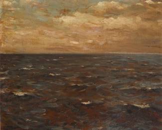 2007
Louis Aston Knight
(1873-1948)
Seascape
Oil on canvas laid to board
Signed and inscribed lower right: Aston Knight / Paiis [sic]
18.125" H x 21.375" W
Estimate: $600 - $800