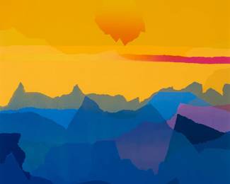 2243
Arthur Secunda
(1927-2022)
Abstract landscape
Screenprint in colors on paper
From the edition of unknown size and date
Signed in pencil lower right: Secunda
Sight: 34.5" H x 24.5" W
Estimate: $300 - $500