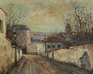 2135
Marcel Rousseau
(b. 1948)
French city scene
Oil on canvas
Signed lower right: Marc. Rousseau
18" H x 22" W
Estimate: $700 - $900