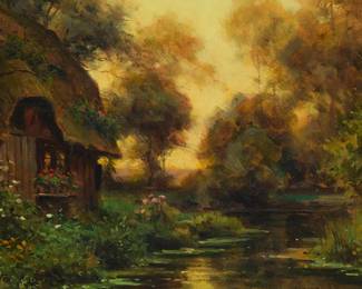 2086
Louis Aston Knight
(1873-1948)
"Afternoon in the Country"
Oil on panel
Signed lower left: Aston Knight; titled on a label affixed verso
10.625" H x 13.75" W
Estimate: $600 - $800