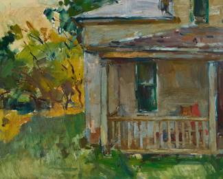 2085
Sergei Bongart
(1918-1985)
Front porch
Oil on Masonite
Unsigned
24" H x 30" W
Estimate: $600 - $800