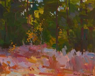 2092
Sergei Bongart
(1918-1985)
Wildflower landscape
Oil on canvas
Signed lower right: Sergei Bongart
20" H x 24" W
Estimate: $600 - $800