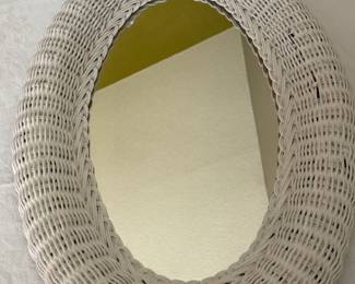 Oval Wicker Mirror
