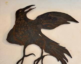 Metal Crow Hanging