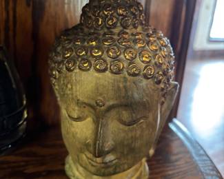Carved Buddha Head Sculpture 