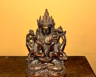 Bronze Yab Yum Statue (8” tall)