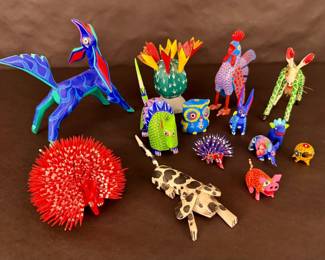 HandPainted Mexican Alebrijes Folk Art Figurines