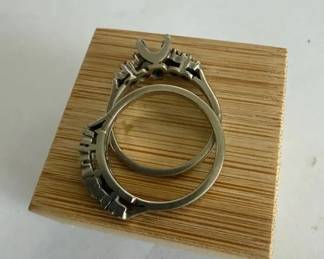 18K Gold Diamond Mount Ring Setting Stones Removed 5.74g