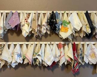 Vintage Floral Handkerchief Collection 100, Printed Embroidered, Mixed Colors