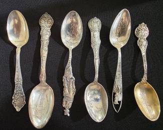 Sterling Silver Souvenir Spoons
