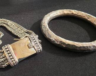 Sterling Silver Bracelet and Bangle