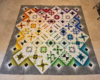 Heritage Square Quilt - 94 by 98 inches