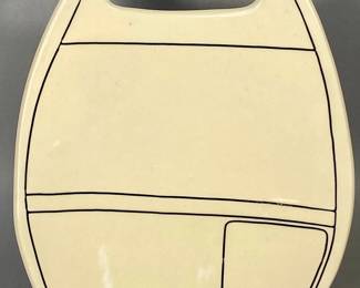 Mid-Century Modern Glazed Ceramic 'Apron Platter' by JOWDY