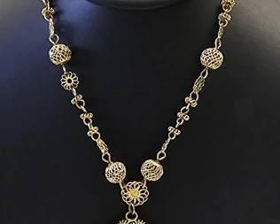 Antique Vintage Phillipines Tambourine Necklace