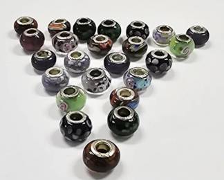 925 Pandora Style Glass Beads