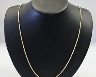 14K Yellow Gold Rope Chain