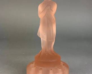 Cambridge Satin Peach Draped Lady Flower Frog