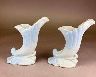 Weller Ceramic Cornucopia Vases