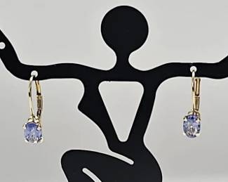14K RGE Tanzanite Drop Earrings
