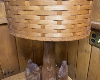 1950's MCM cypress kneeswood lamp