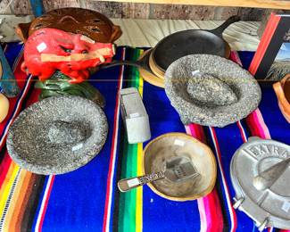 MOLCAJETES WITH MANOS, TORTILLA PRESS
