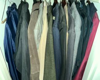 CLOSET FULL OF FINE MEN'S DRESS COATS
